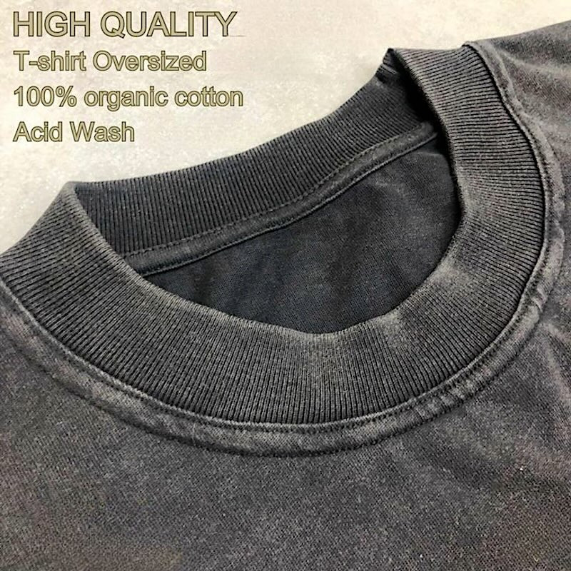 Made In Portugal Organic Cotton Oversize T Shirt Acid Wash Black